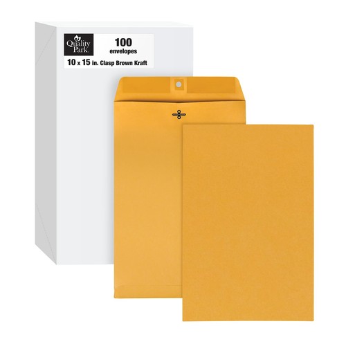 Brown kraft clasp envelopes - brown,